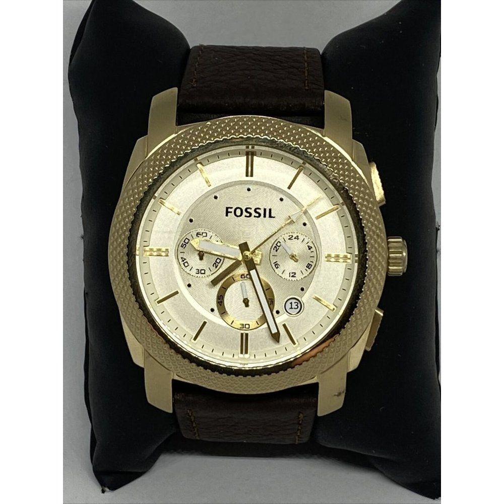 Fossil Machine FS5193 Men's Brown Leather Analog D